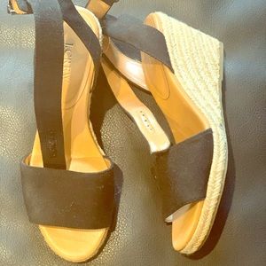 JCrew Strappy Canvas Espadrille Wedges